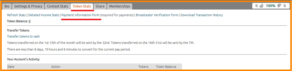 How do I withdraw money from Chaturbate?