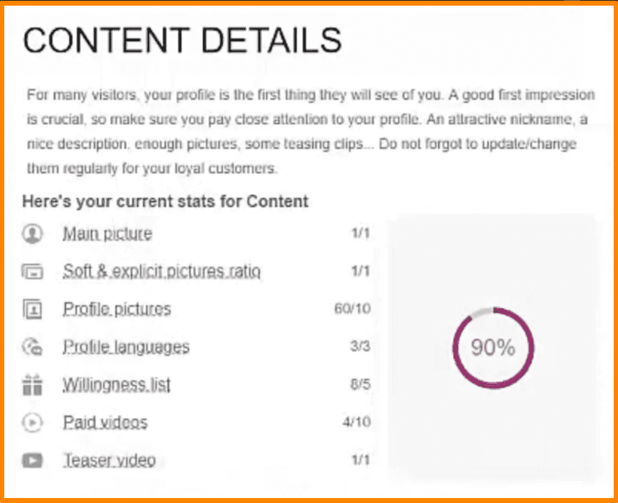 Content settings on Xmodels